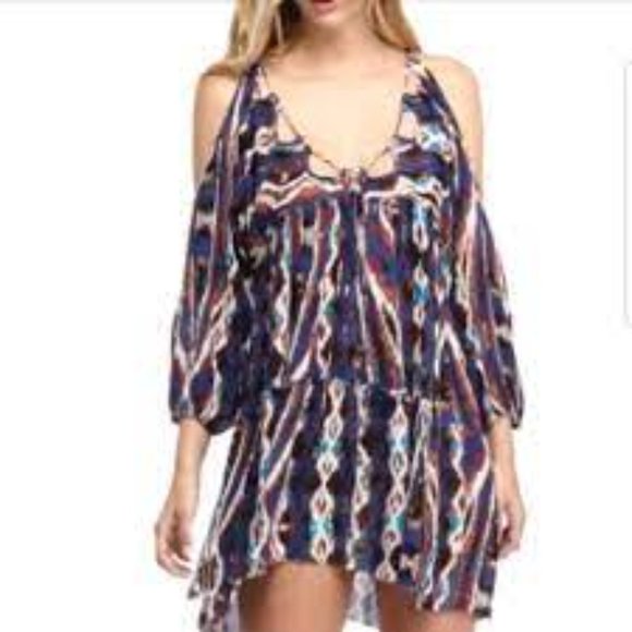 Free People Monarch Mini Cold Shoulder Dress Size XS NWT - Picture 2 of 8